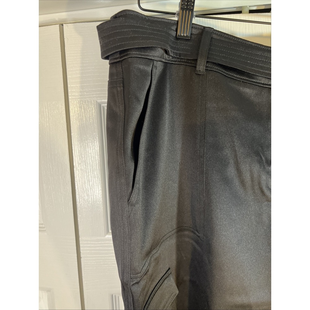 CHICO'S Black Cinch‎ Belted Cargo Pants Size 2 EUC - Picture 6 of 11